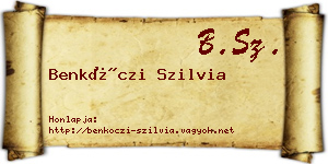 Benkóczi Szilvia névjegykártya